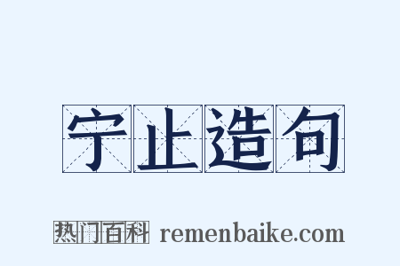 宁止造句是什么意思的图片